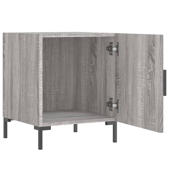 Nachtkastjes 2 st 40x40x50 cm bewerkt hout grijs sonoma eiken MeubelReus