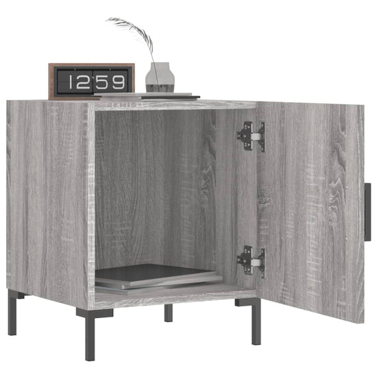 Nachtkastjes 2 st 40x40x50 cm bewerkt hout grijs sonoma eiken MeubelReus