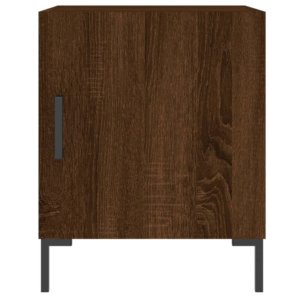 Nachtkastje 40x40x50 cm bewerkt hout bruin eikenkleur MeubelReus