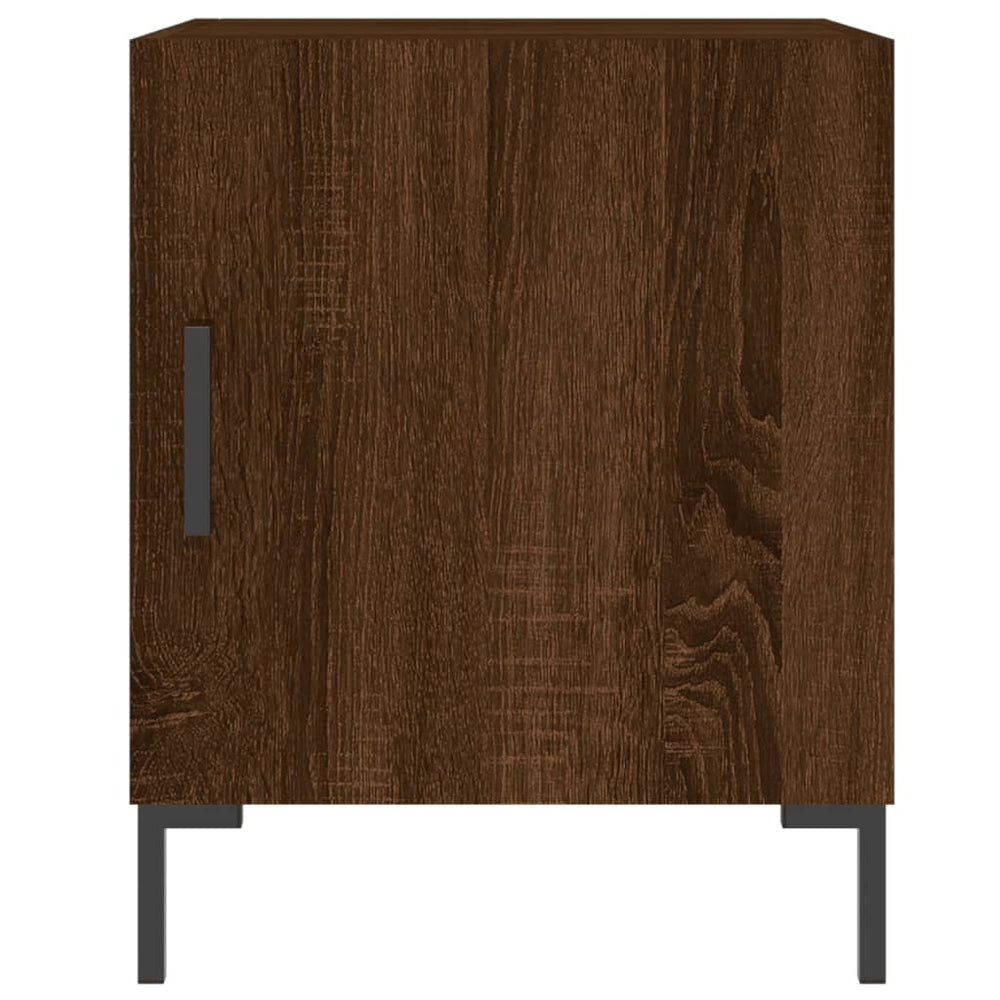 Nachtkastjes 2 st 40x40x50 cm bewerkt hout bruin eikenkleur MeubelReus