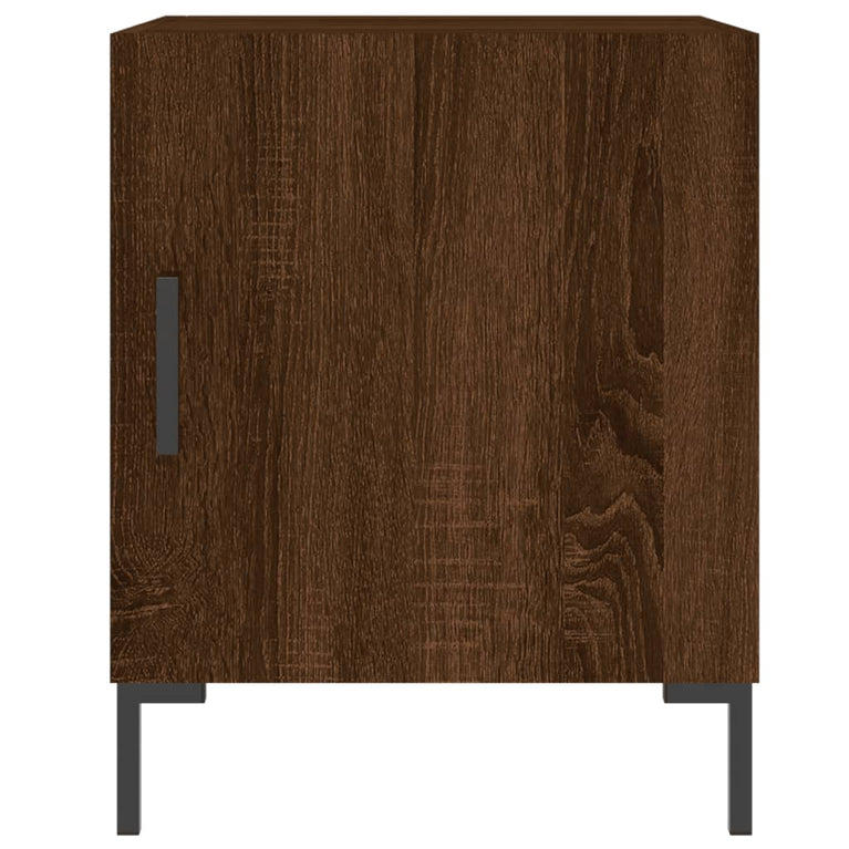 Nachtkastjes 2 st 40x40x50 cm bewerkt hout bruin eikenkleur MeubelReus
