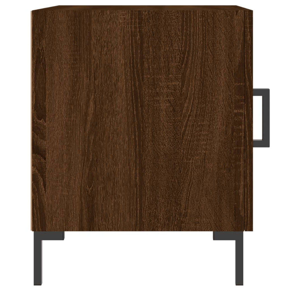 Nachtkastjes 2 st 40x40x50 cm bewerkt hout bruin eikenkleur MeubelReus