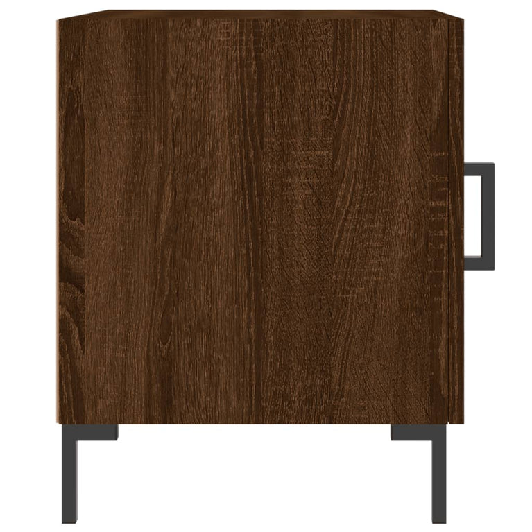 Nachtkastjes 2 st 40x40x50 cm bewerkt hout bruin eikenkleur MeubelReus