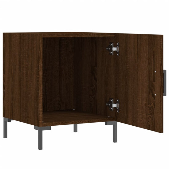 Nachtkastjes 2 st 40x40x50 cm bewerkt hout bruin eikenkleur MeubelReus