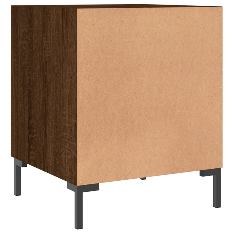 Nachtkastjes 2 st 40x40x50 cm bewerkt hout bruin eikenkleur MeubelReus