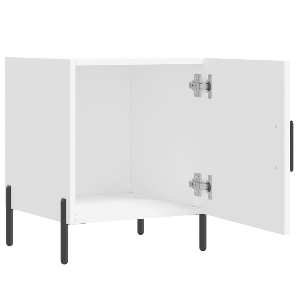 Nachtkastjes 2 st 40x40x50 cm bewerkt hout wit MeubelReus