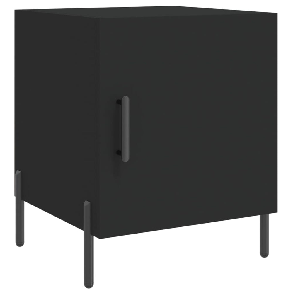 Nachtkastjes 2 st 40x40x50 cm bewerkt hout zwart MeubelReus