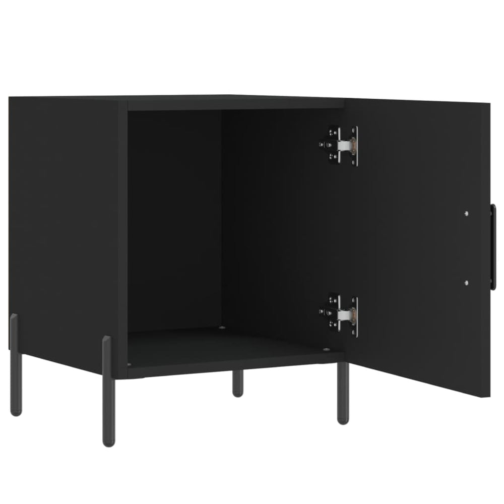 Nachtkastjes 2 st 40x40x50 cm bewerkt hout zwart MeubelReus