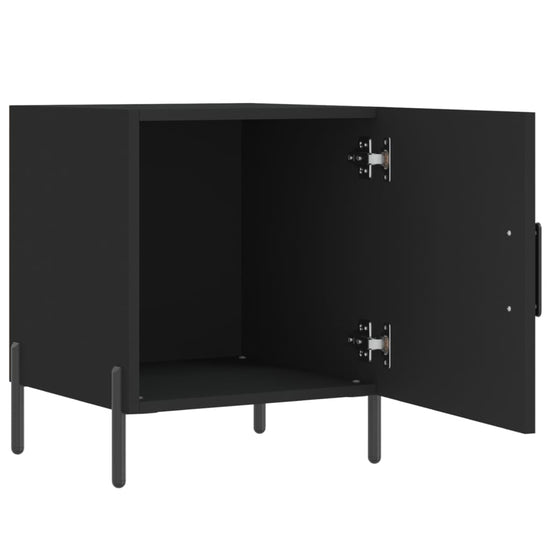 Nachtkastjes 2 st 40x40x50 cm bewerkt hout zwart MeubelReus