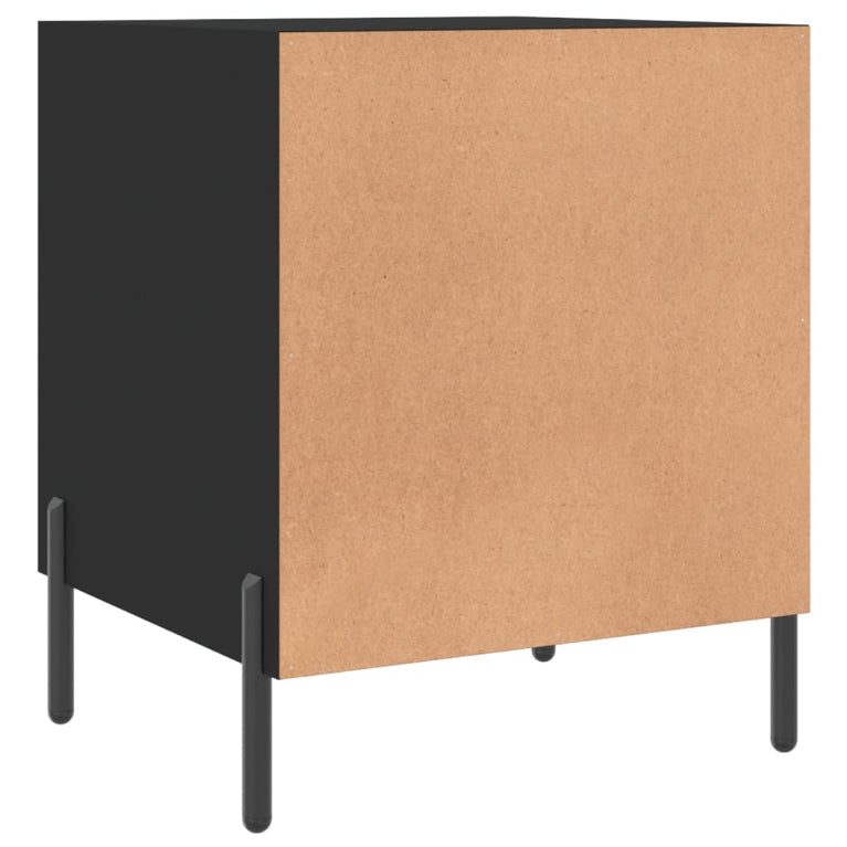 Nachtkastjes 2 st 40x40x50 cm bewerkt hout zwart MeubelReus