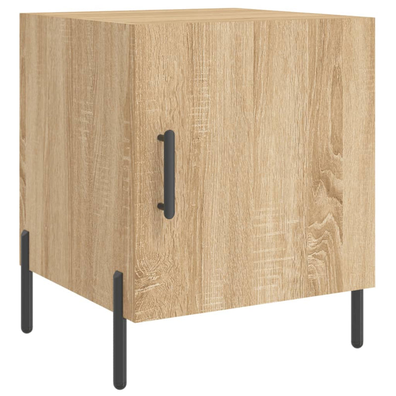 Nachtkastje 40x40x50 cm bewerkt hout sonoma eikenkleurig MeubelReus