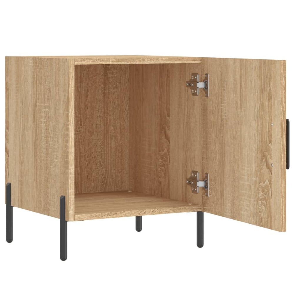 Nachtkastjes 2 st 40x40x50 cm bewerkt hout sonoma eikenkleurig MeubelReus