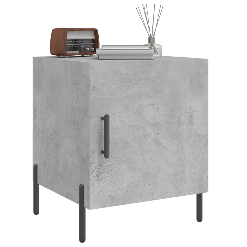 Nachtkastjes 2 st 40x40x50 cm bewerkt hout betongrijs MeubelReus