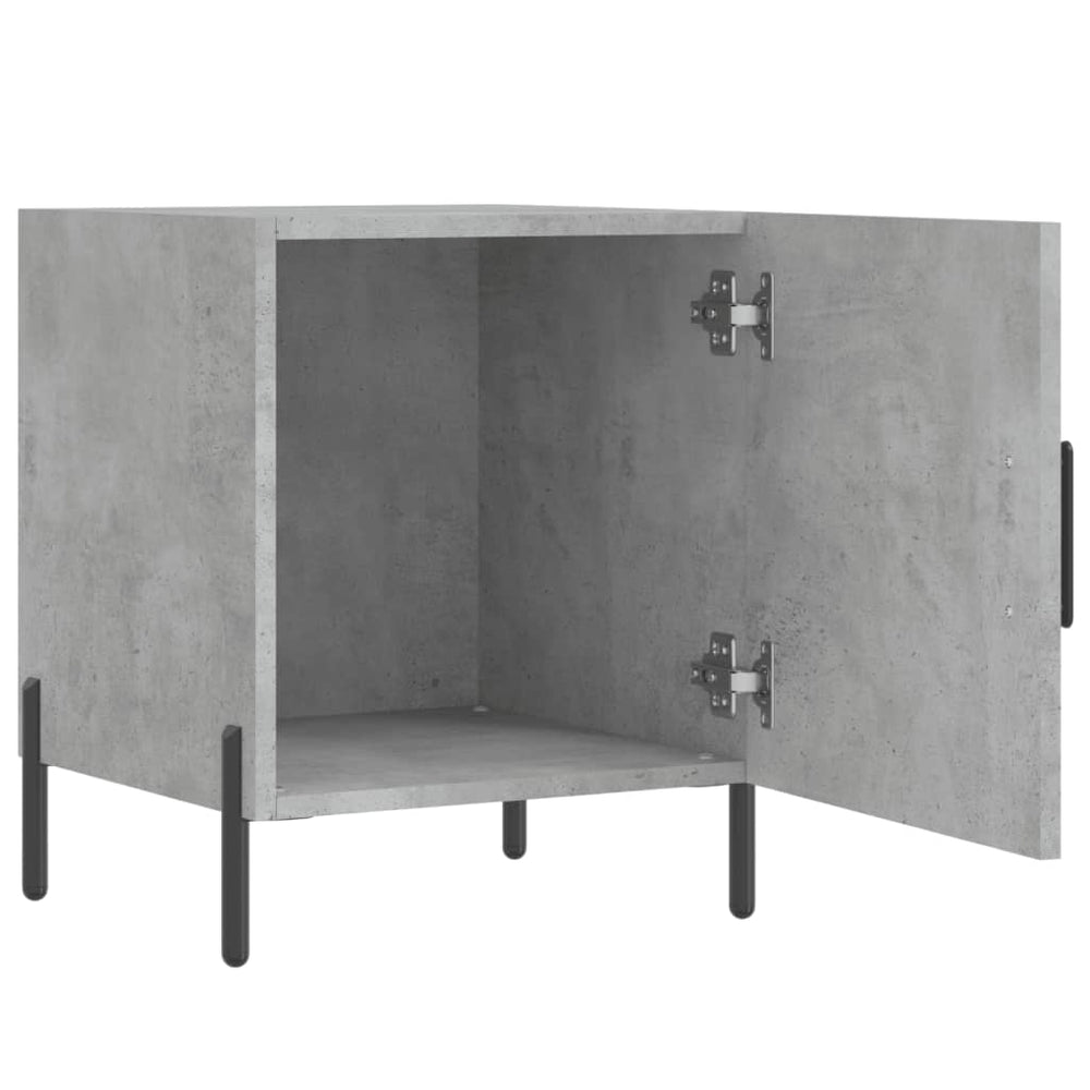 Nachtkastjes 2 st 40x40x50 cm bewerkt hout betongrijs MeubelReus
