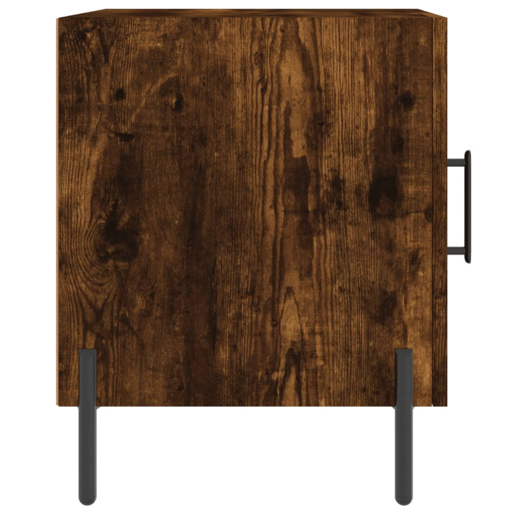 Nachtkastjes 2 st 40x40x50 cm bewerkt hout gerookt eikenkleurig MeubelReus