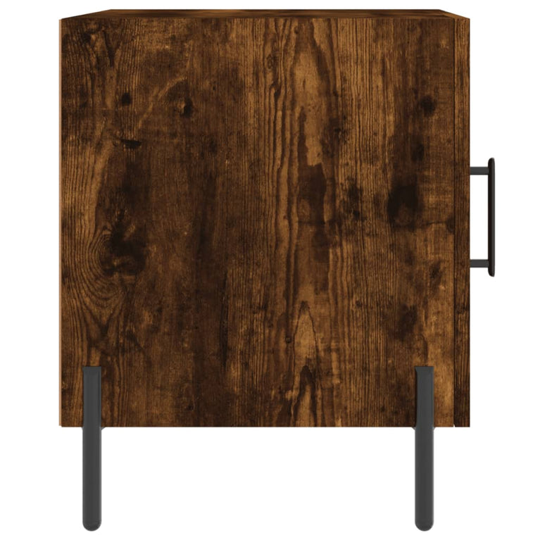 Nachtkastjes 2 st 40x40x50 cm bewerkt hout gerookt eikenkleurig MeubelReus