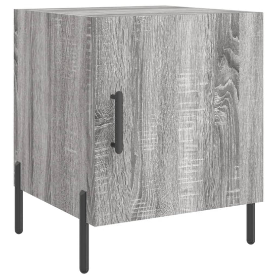 Nachtkastje 40x40x50 cm bewerkt hout grijs sonoma eikenkleurig MeubelReus