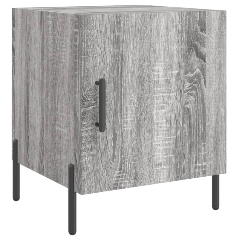 Nachtkastje 40x40x50 cm bewerkt hout grijs sonoma eikenkleurig MeubelReus