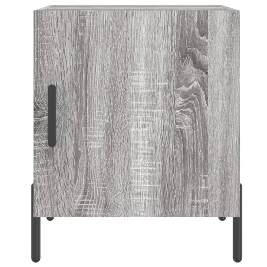 Nachtkastje 40x40x50 cm bewerkt hout grijs sonoma eikenkleurig MeubelReus