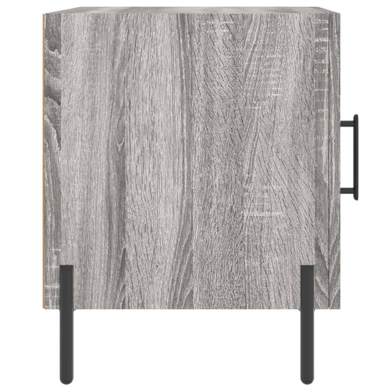 Nachtkastje 40x40x50 cm bewerkt hout grijs sonoma eikenkleurig MeubelReus