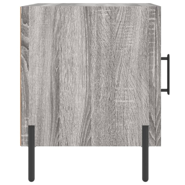 Nachtkastje 40x40x50 cm bewerkt hout grijs sonoma eikenkleurig MeubelReus