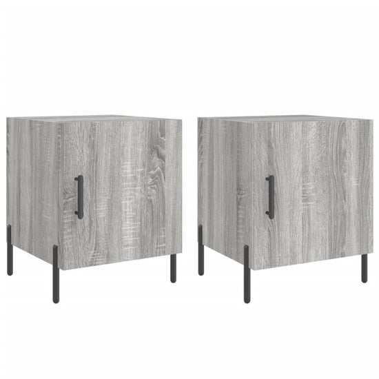 Nachtkastjes 2 st 40x40x50 cm bewerkt hout grijs sonoma eiken MeubelReus