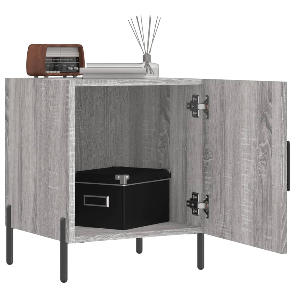 Nachtkastjes 2 st 40x40x50 cm bewerkt hout grijs sonoma eiken MeubelReus