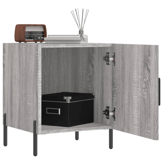 Nachtkastjes 2 st 40x40x50 cm bewerkt hout grijs sonoma eiken MeubelReus