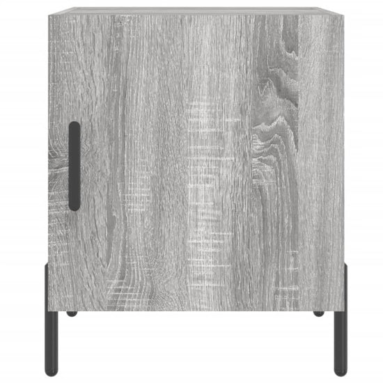 Nachtkastjes 2 st 40x40x50 cm bewerkt hout grijs sonoma eiken MeubelReus