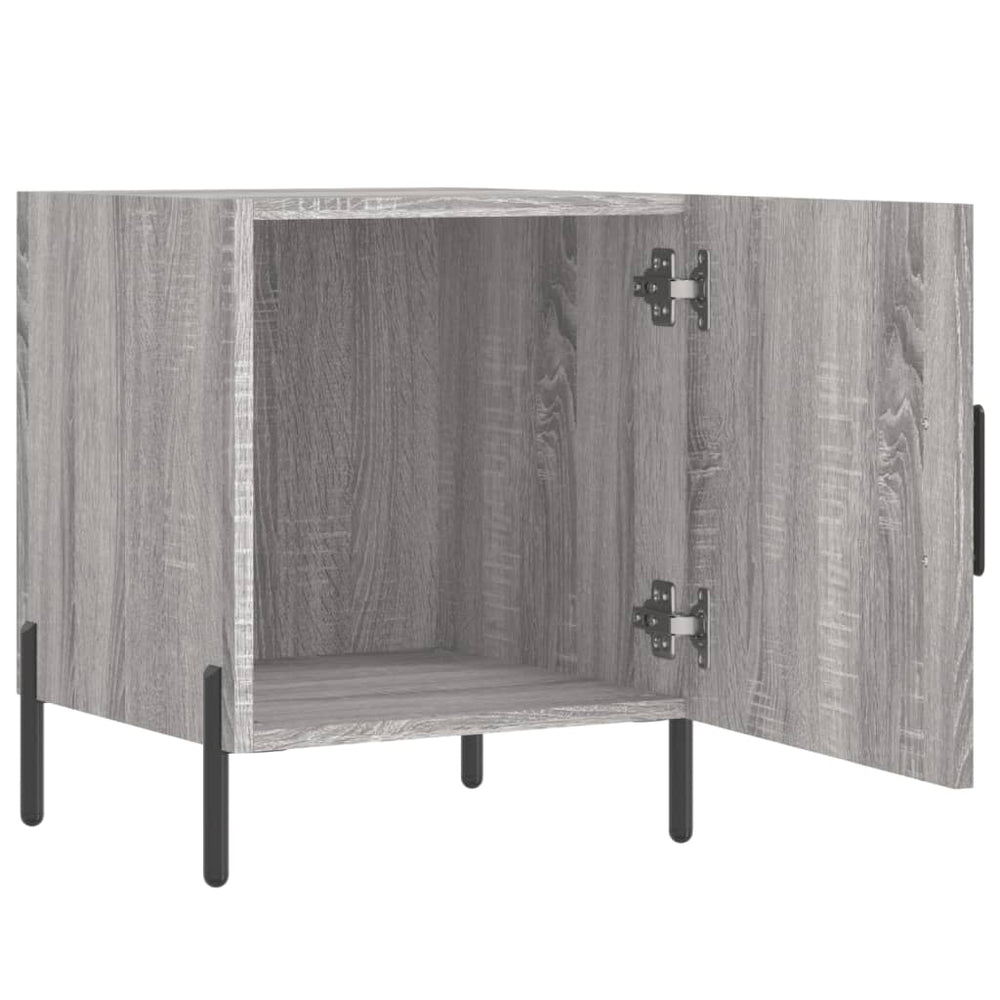 Nachtkastjes 2 st 40x40x50 cm bewerkt hout grijs sonoma eiken MeubelReus