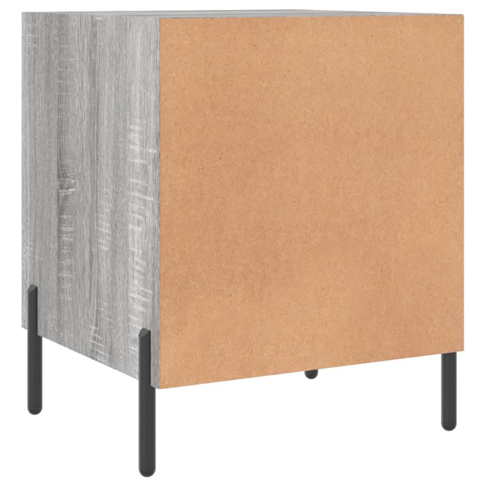 Nachtkastjes 2 st 40x40x50 cm bewerkt hout grijs sonoma eiken MeubelReus