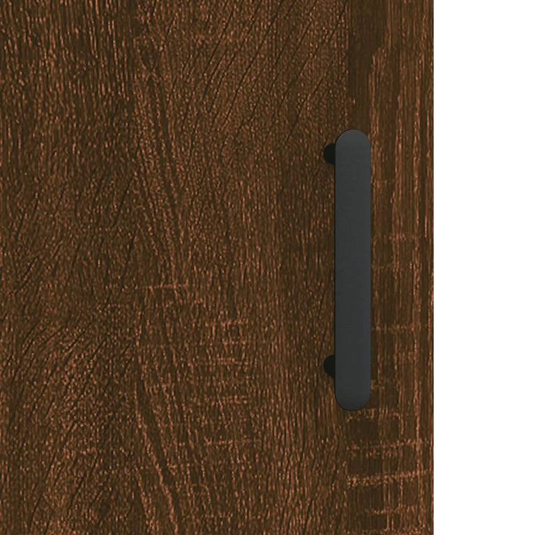 Nachtkastje 40x40x50 cm bewerkt hout bruin eikenkleur MeubelReus