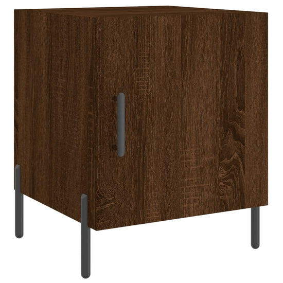 Nachtkastjes 2 st 40x40x50 cm bewerkt hout bruin eikenkleur MeubelReus