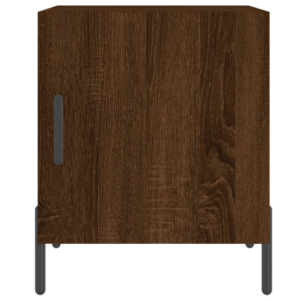 Nachtkastjes 2 st 40x40x50 cm bewerkt hout bruin eikenkleur MeubelReus