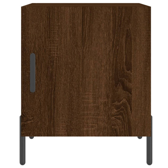 Nachtkastjes 2 st 40x40x50 cm bewerkt hout bruin eikenkleur MeubelReus