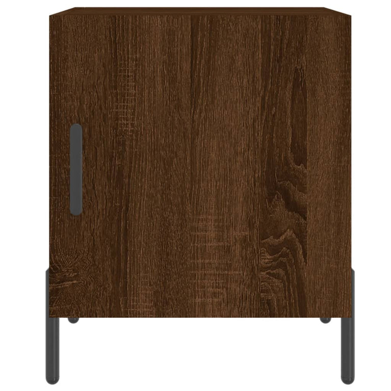 Nachtkastjes 2 st 40x40x50 cm bewerkt hout bruin eikenkleur MeubelReus