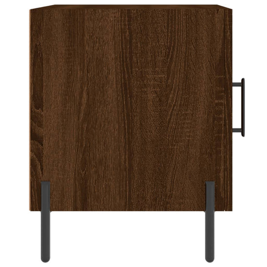 Nachtkastjes 2 st 40x40x50 cm bewerkt hout bruin eikenkleur MeubelReus