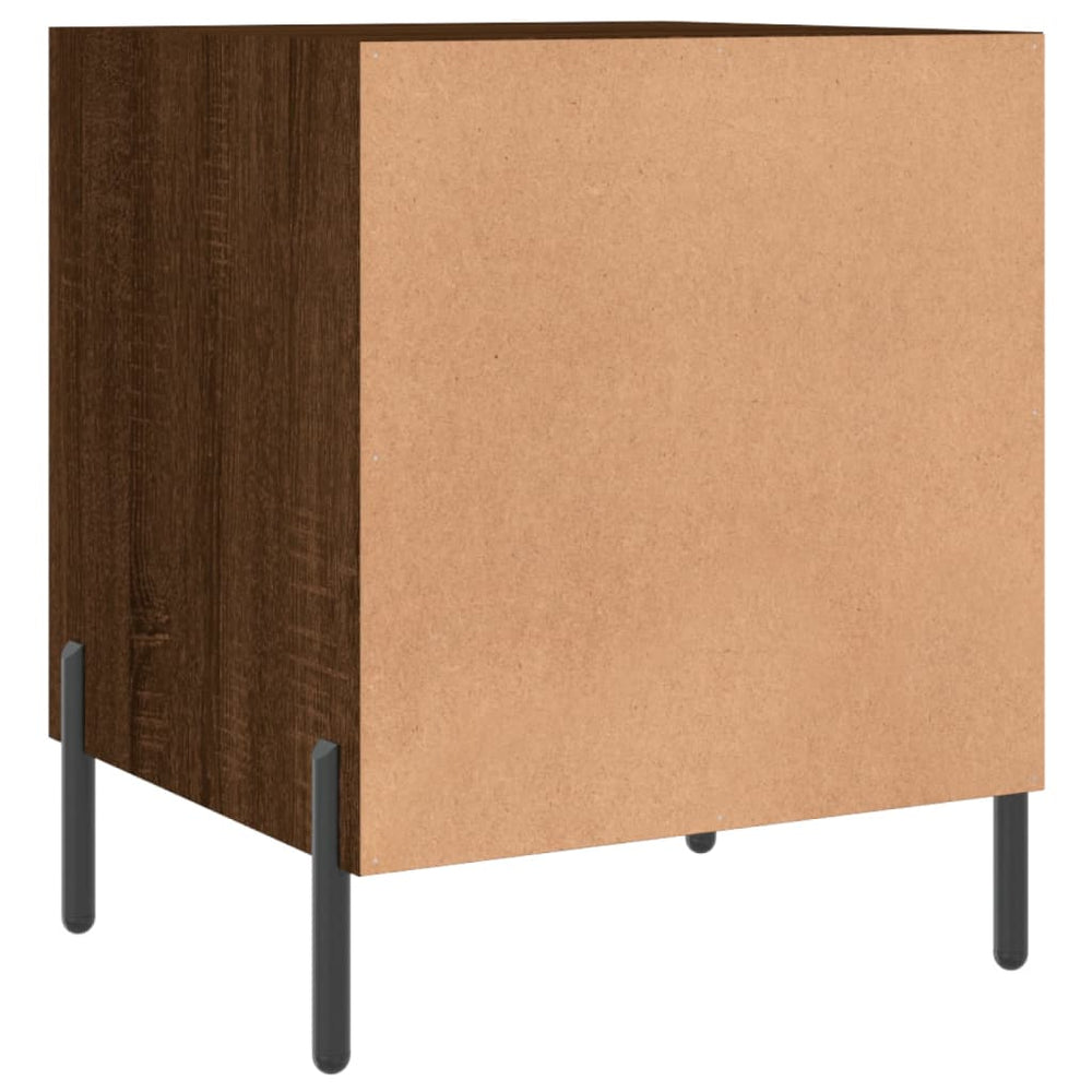 Nachtkastjes 2 st 40x40x50 cm bewerkt hout bruin eikenkleur MeubelReus