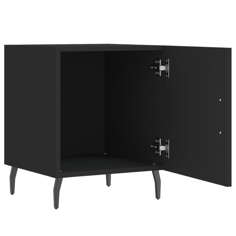 Nachtkastjes 2 st 40x40x50 cm bewerkt hout zwart MeubelReus