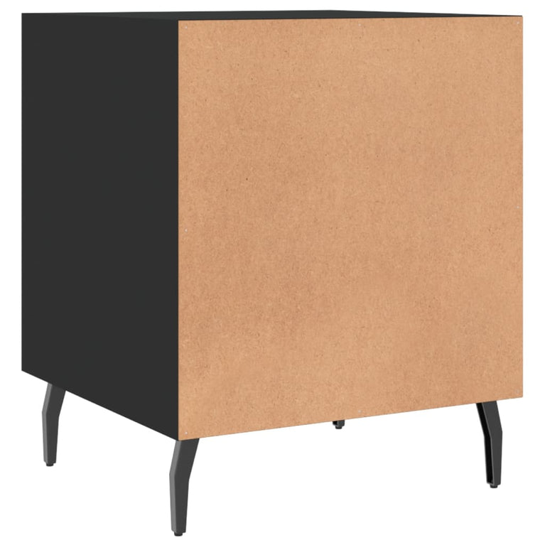 Nachtkastjes 2 st 40x40x50 cm bewerkt hout zwart MeubelReus