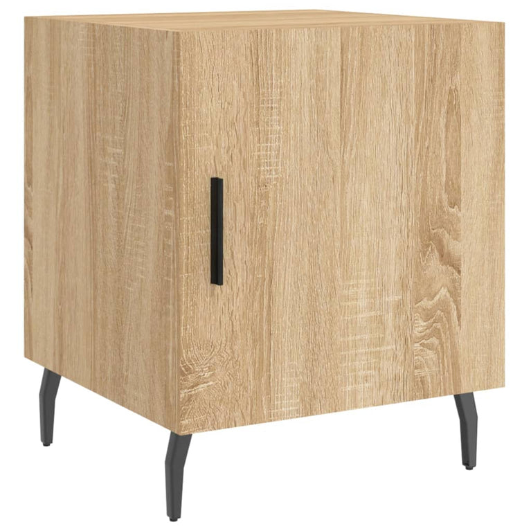 Nachtkastje 40x40x50 cm bewerkt hout sonoma eikenkleurig MeubelReus