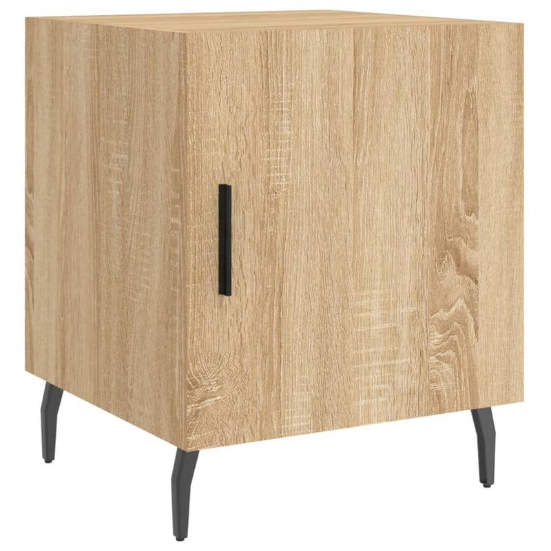Nachtkastje 40x40x50 cm bewerkt hout sonoma eikenkleurig MeubelReus