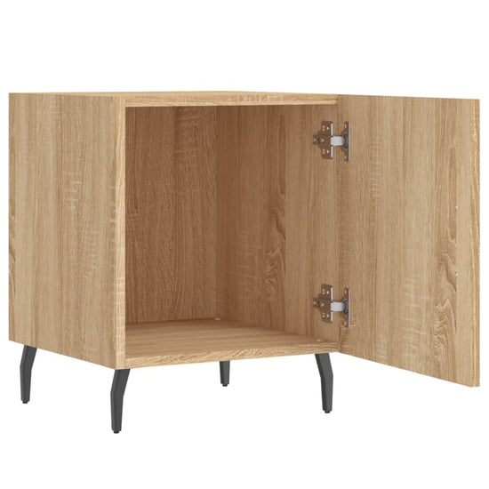 Nachtkastje 40x40x50 cm bewerkt hout sonoma eikenkleurig MeubelReus