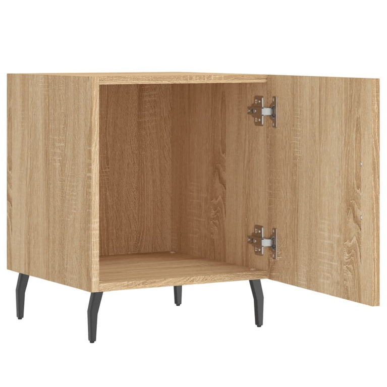Nachtkastje 40x40x50 cm bewerkt hout sonoma eikenkleurig MeubelReus