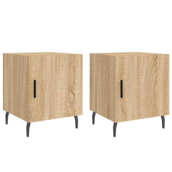 Nachtkastjes 2 st 40x40x50 cm bewerkt hout sonoma eikenkleurig MeubelReus