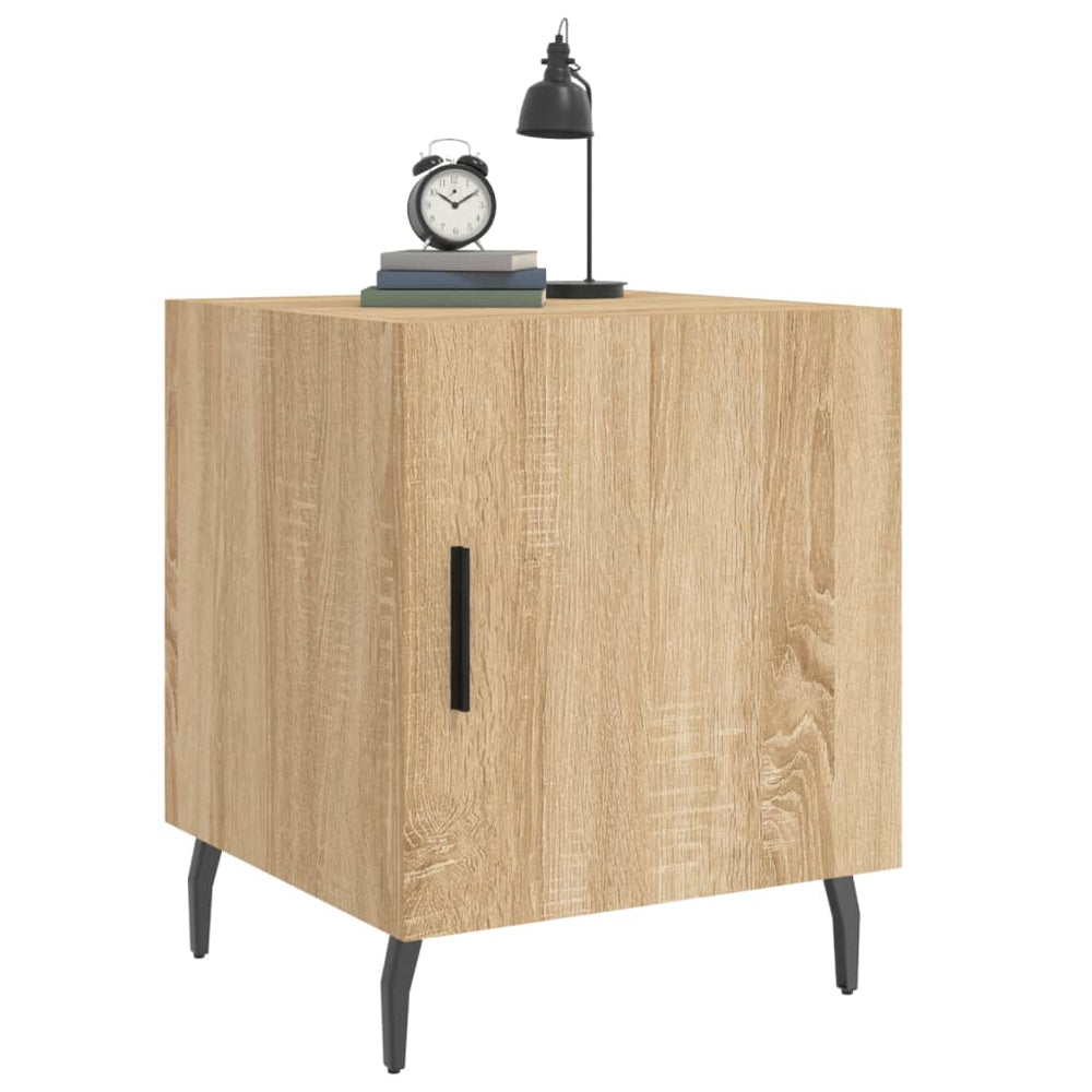 Nachtkastjes 2 st 40x40x50 cm bewerkt hout sonoma eikenkleurig MeubelReus