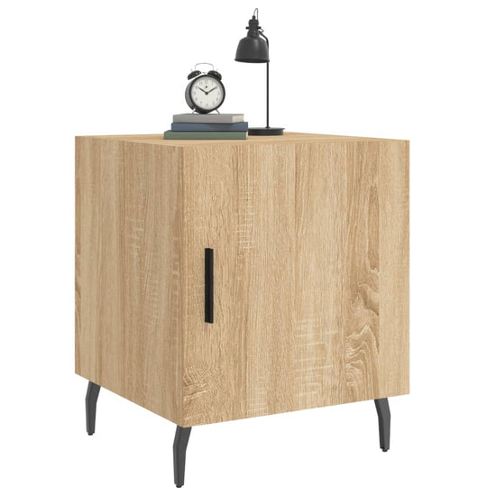 Nachtkastjes 2 st 40x40x50 cm bewerkt hout sonoma eikenkleurig MeubelReus