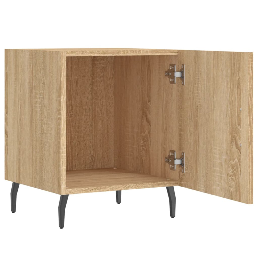 Nachtkastjes 2 st 40x40x50 cm bewerkt hout sonoma eikenkleurig MeubelReus
