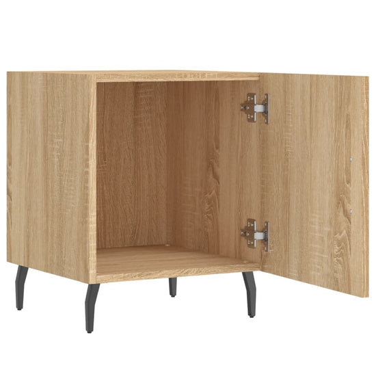 Nachtkastjes 2 st 40x40x50 cm bewerkt hout sonoma eikenkleurig MeubelReus