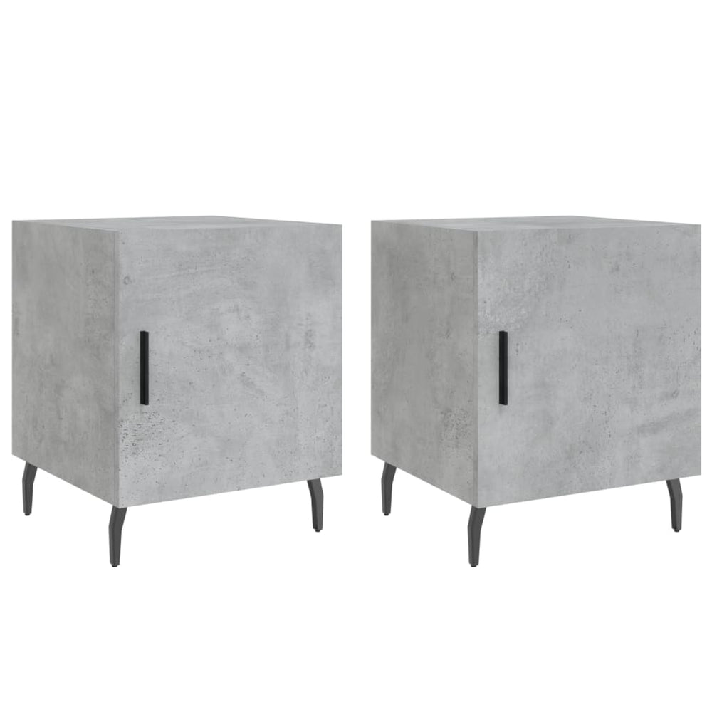 Nachtkastjes 2 st 40x40x50 cm bewerkt hout betongrijs MeubelReus